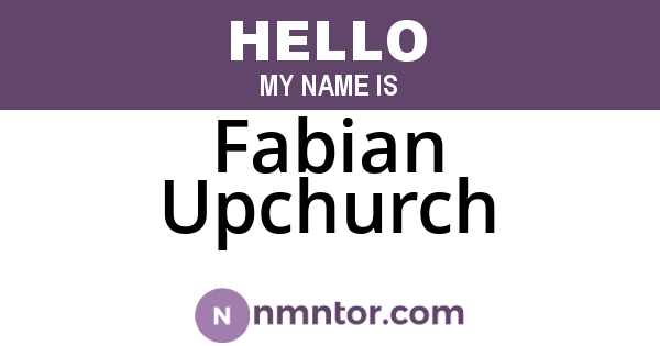 Fabian Upchurch