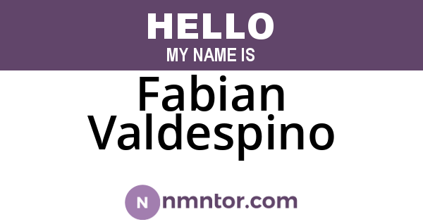 Fabian Valdespino