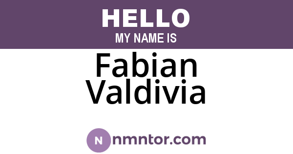 Fabian Valdivia