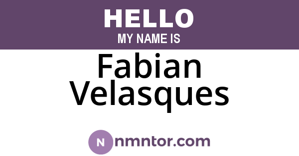 Fabian Velasques