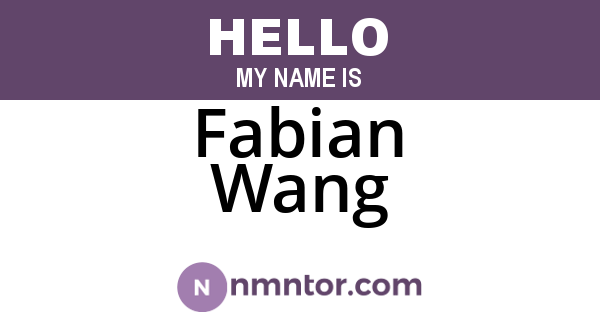 Fabian Wang