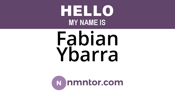 Fabian Ybarra