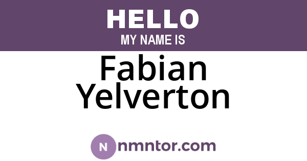 Fabian Yelverton