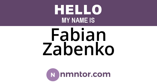 Fabian Zabenko