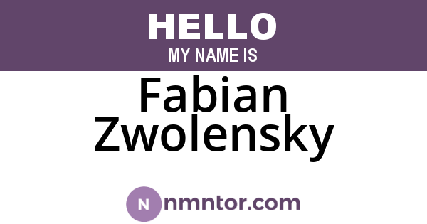 Fabian Zwolensky