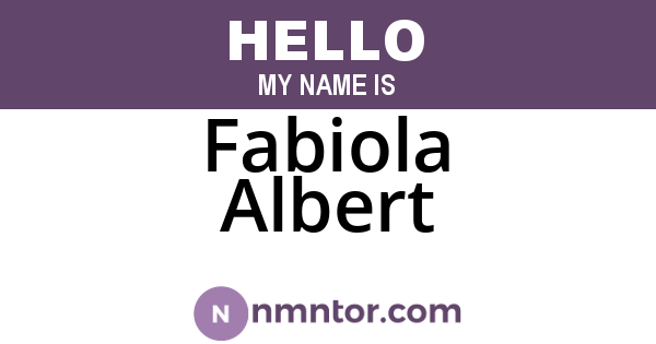 Fabiola Albert