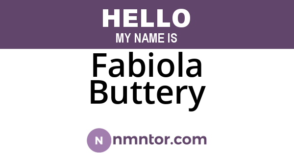 Fabiola Buttery