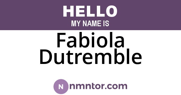 Fabiola Dutremble