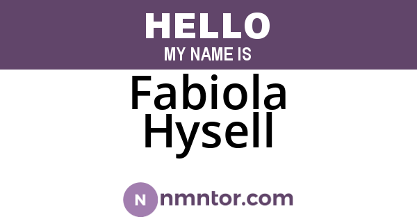 Fabiola Hysell