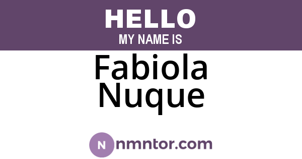 Fabiola Nuque