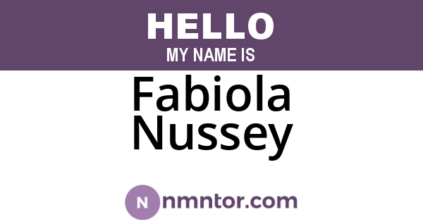 Fabiola Nussey