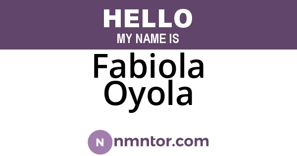 Fabiola Oyola