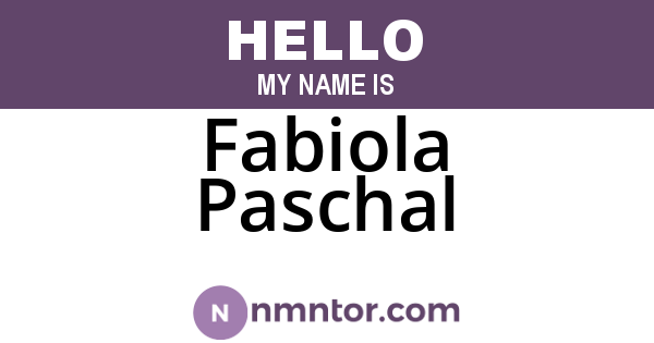 Fabiola Paschal