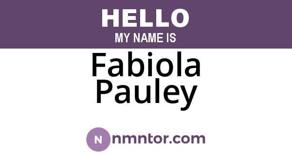 Fabiola Pauley