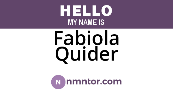 Fabiola Quider