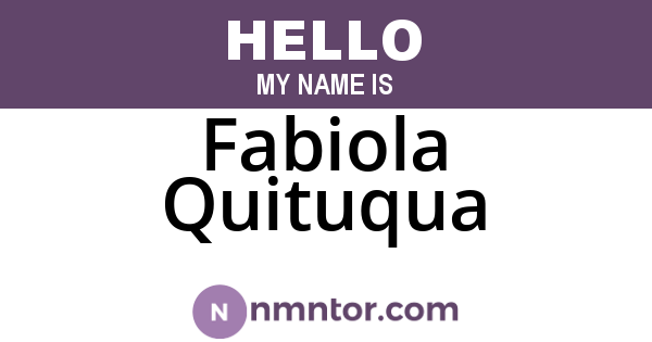 Fabiola Quituqua