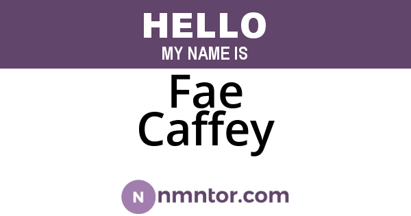 Fae Caffey