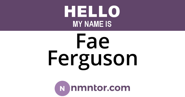 Fae Ferguson