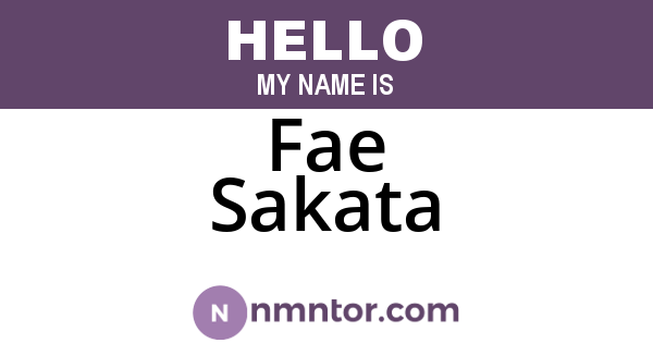 Fae Sakata