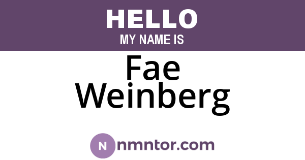 Fae Weinberg