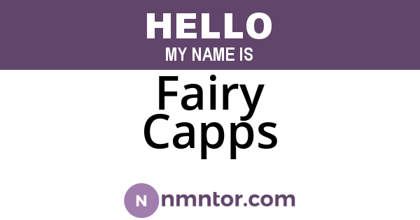 Fairy Capps