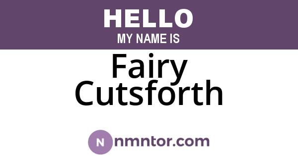 Fairy Cutsforth