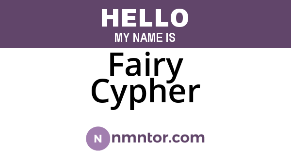 Fairy Cypher