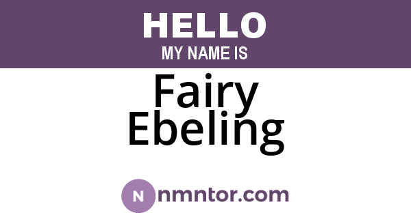 Fairy Ebeling