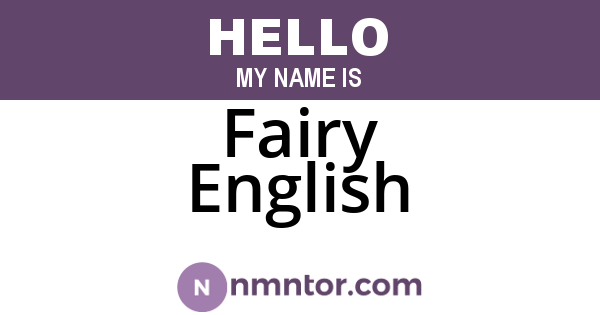 Fairy English