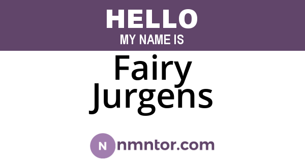 Fairy Jurgens