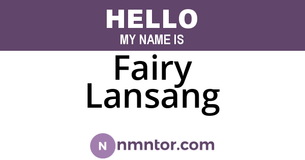 Fairy Lansang