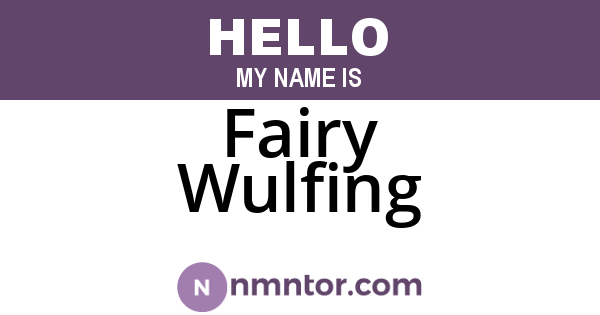 Fairy Wulfing