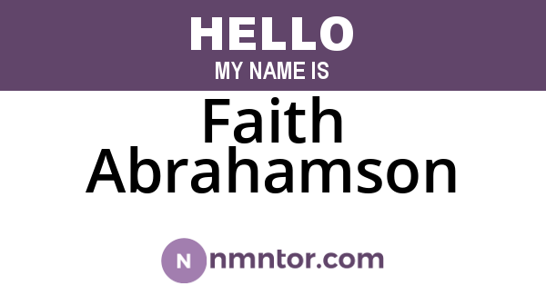 Faith Abrahamson