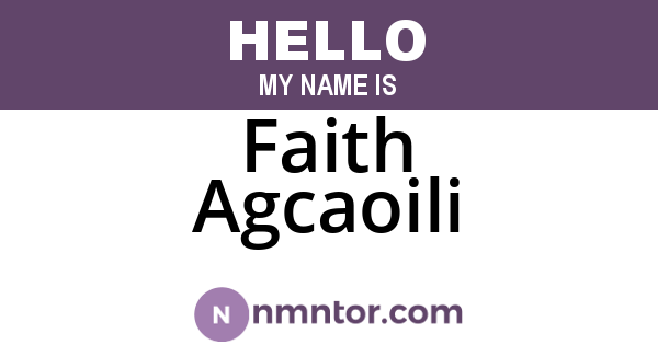 Faith Agcaoili