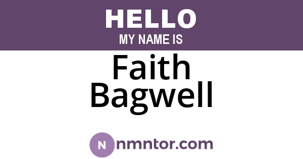 Faith Bagwell