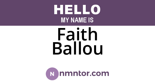 Faith Ballou
