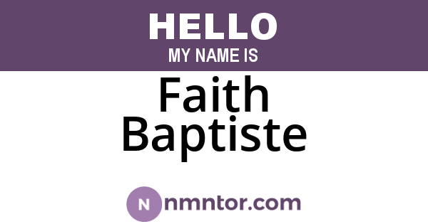 Faith Baptiste