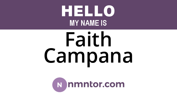 Faith Campana