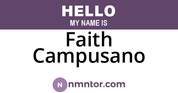 Faith Campusano