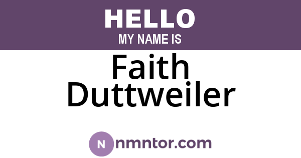 Faith Duttweiler