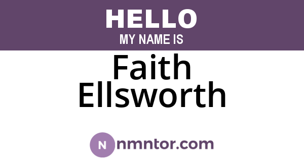 Faith Ellsworth