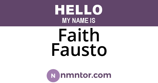 Faith Fausto