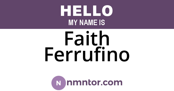 Faith Ferrufino