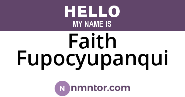 Faith Fupocyupanqui