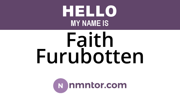 Faith Furubotten