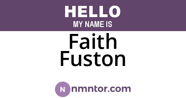 Faith Fuston