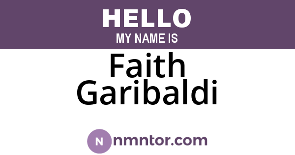 Faith Garibaldi