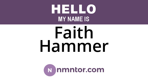 Faith Hammer