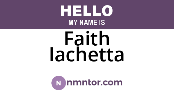 Faith Iachetta