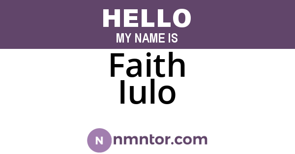 Faith Iulo